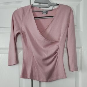 Rave Blush Pink Ruched Blouse